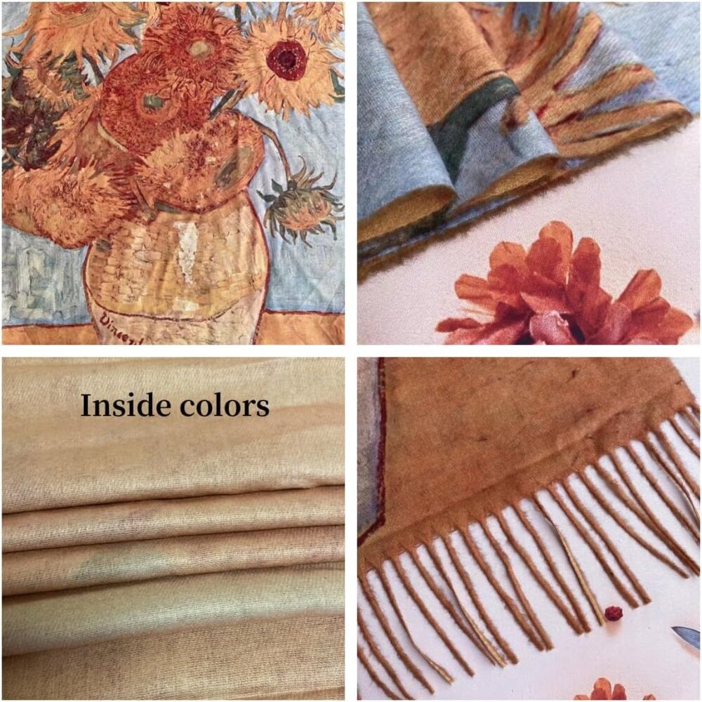 Scarf Shawl Wraps for Women Pashmina Soft Cashmere Scarf Printed Large Blanket S - Picture 5 of 7